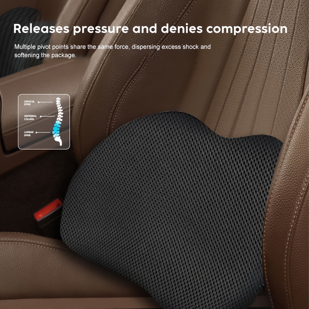Memory Foam Wedge Car Seat Chair Lumbar Support Cushion Back Pain Height  Booster