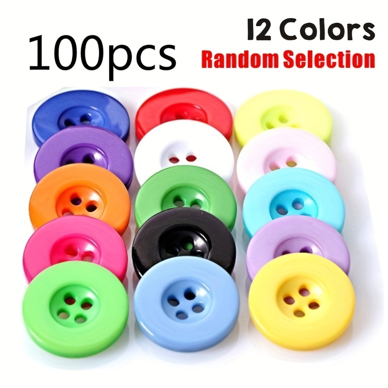 Round Plastic Sewing Buttons Mixed Colors Assorted Sizes - Temu