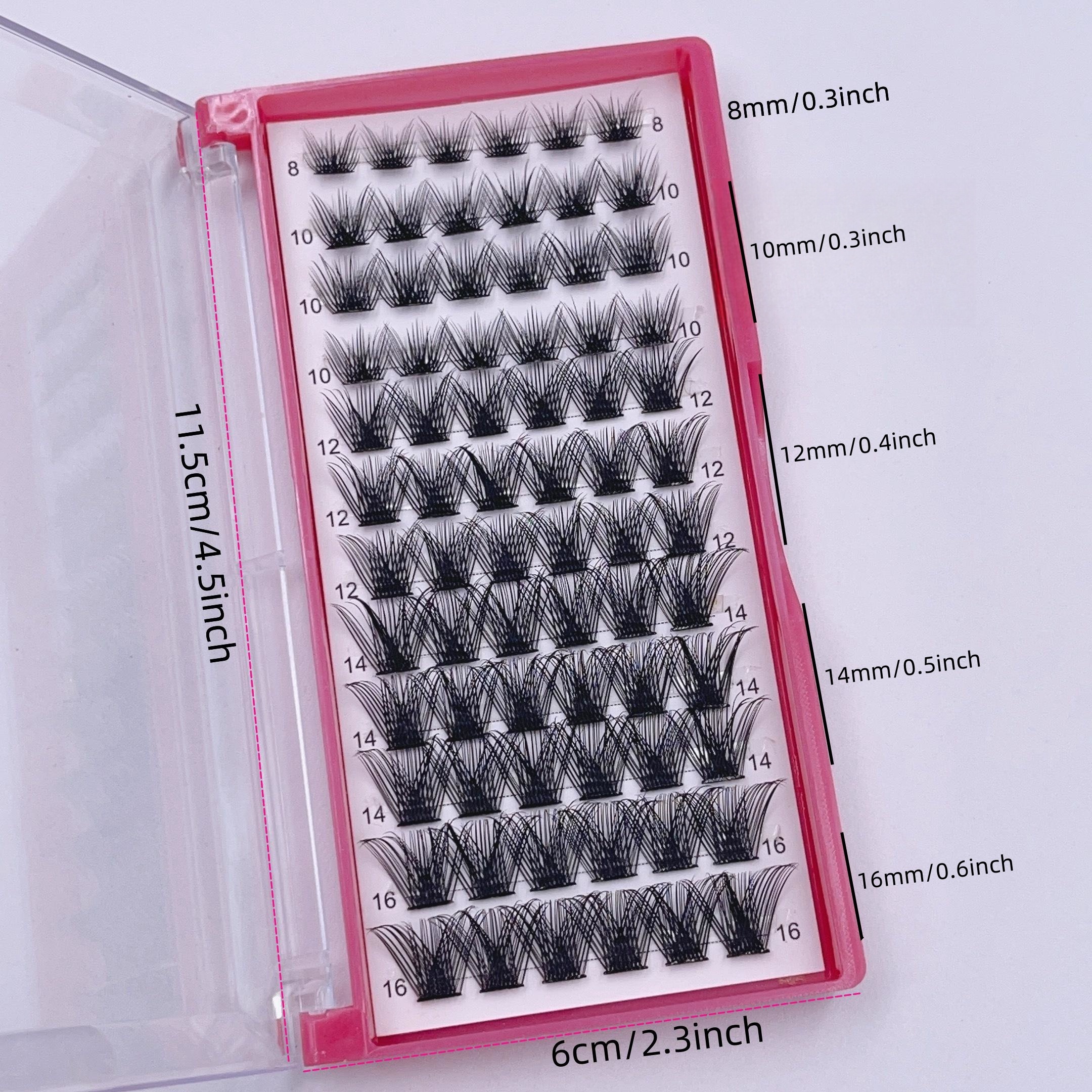 72 Pcs Cluster Lashes DIY Lash Extension Volume Wispy Eyelash Clusters 8-16mm