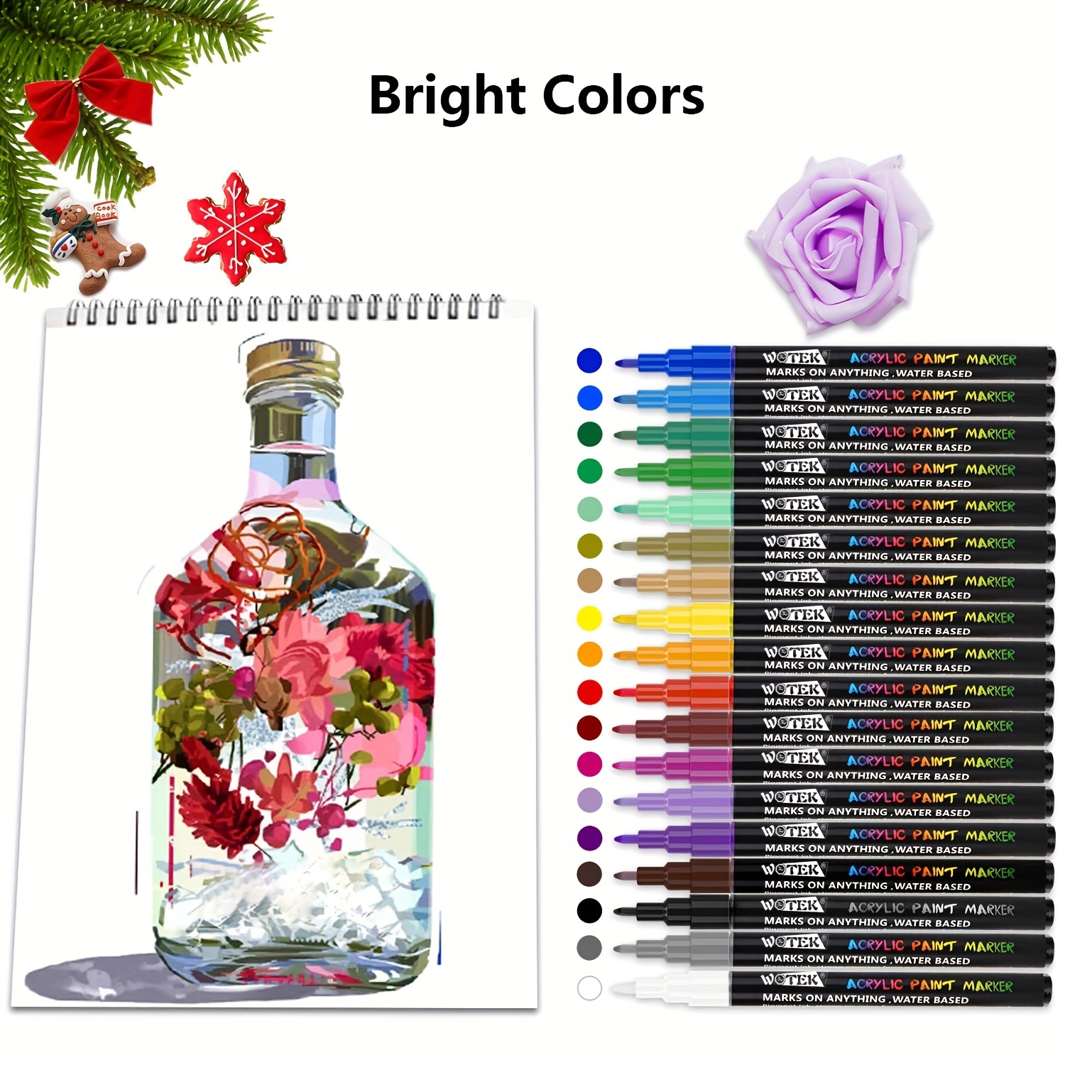 18 Colors Acrylic Paint Pens For Rock Painting Quick dry - Temu