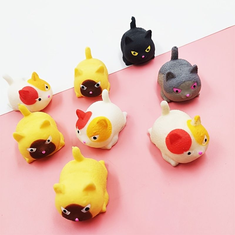 Mochi Animals Toys Cute Squishies Mochi Cat Stress Relief Toys Mochi Animals  Party Favors For Kids Mini Animals Cat Easter Gifts For Kids Adults - Toys  & Games - Temu