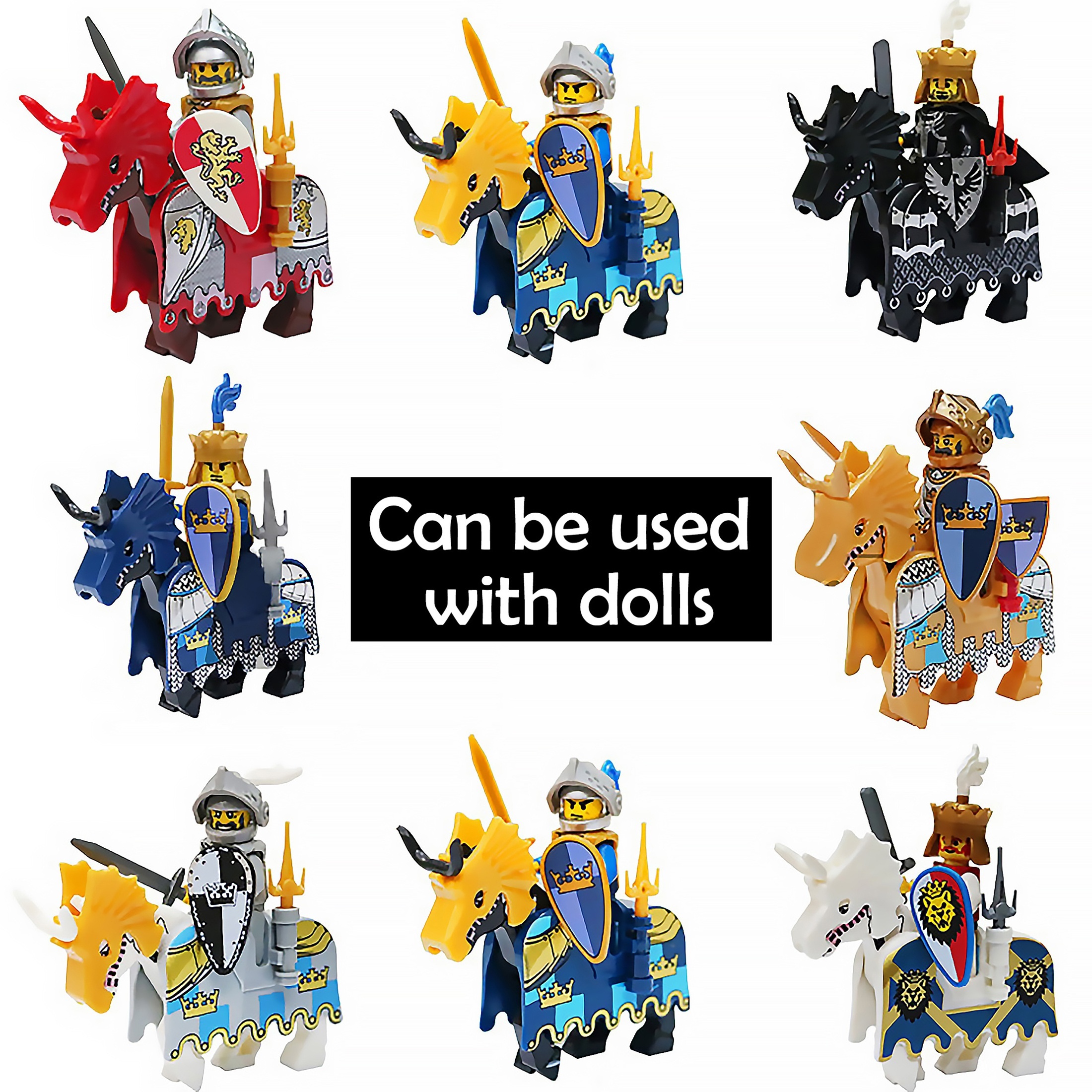 Figurine Compatible Lego Cheval de combat - Enjouet