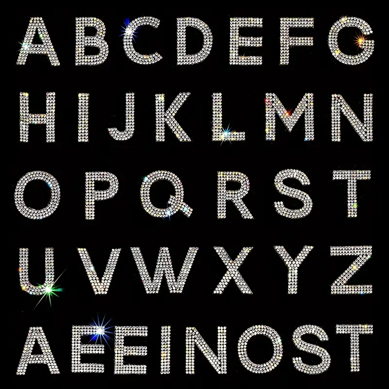 Rhinestone Letters Self adhesive Glitter Rhinestone Letter - Temu