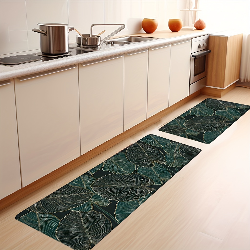 Memory Foam Kitchen Mat Magnolia And Sage Print Carpet - Temu