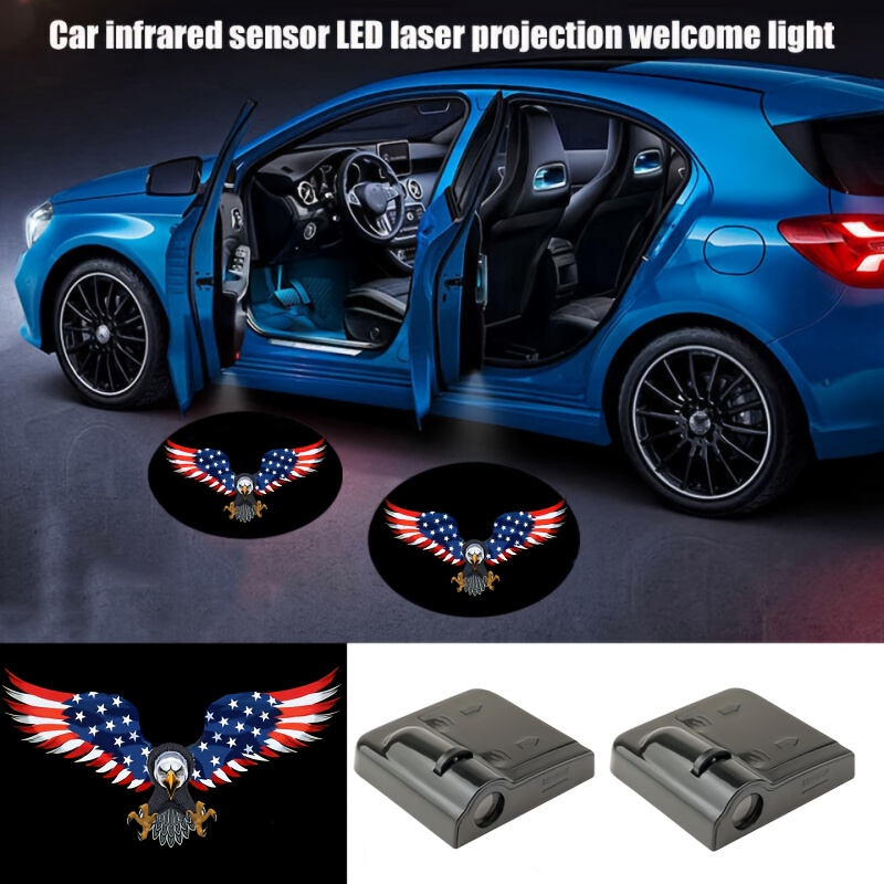 2X proyectores de luz LED para puerta de coche Logo Puddle Kit de