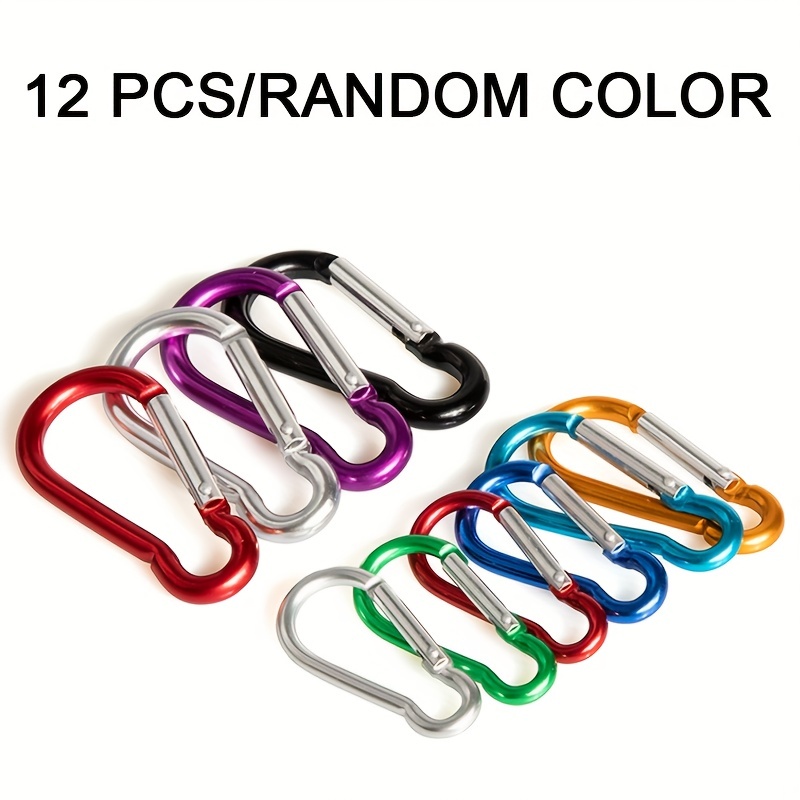 Aluminum Carabiner D-Ring Key Chains Clips Hooks Outdoor Buckle