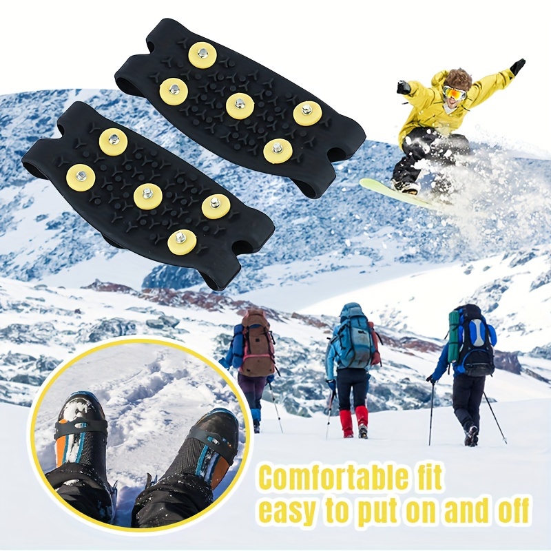 Crampons Ice Cleats For Outdoor Camping Hiking Fishing, Non-slip Shoes  Covers For Hiking Shoes And Boots