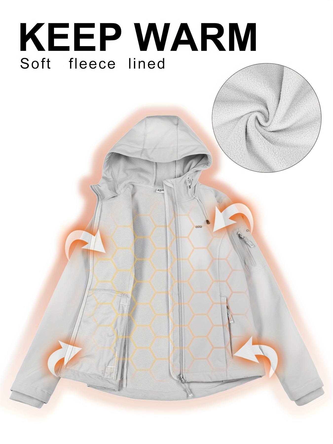 Long Sleeves Waterproof Outdoor Sports Jacket Fleece Liner - Temu Canada