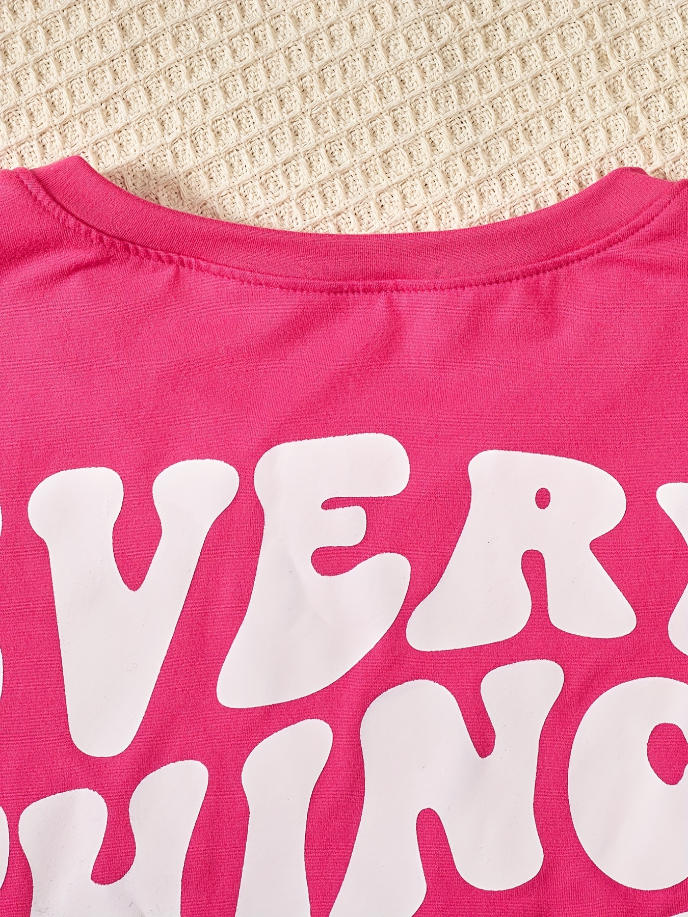 Girls Short Suit 'Everything Will Be Ok' T Shirt & Shorts Set