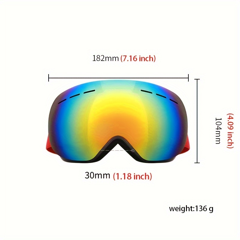 Mascara Gafas Esqui Snowboard Nieve Espejo Para Hombre Mujer UV