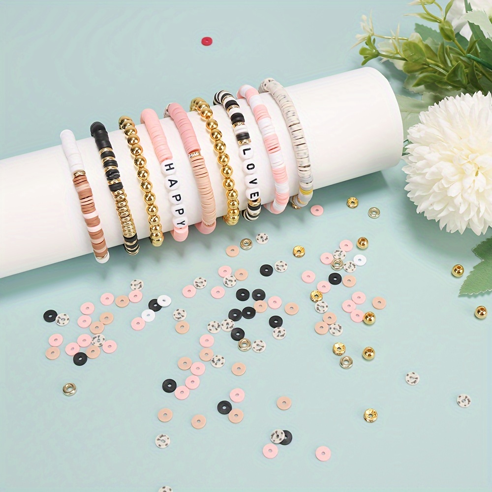 Perles d'argile pour la fabrication de bijoux Perles d'argile Kit de  fabrication de bracelets en argile