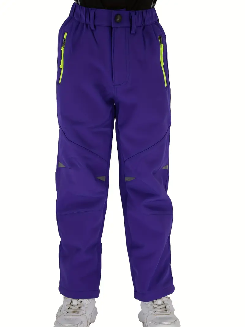 Slight Waterproof Reflective Ski Pants Pocket Kids Clothes - Temu