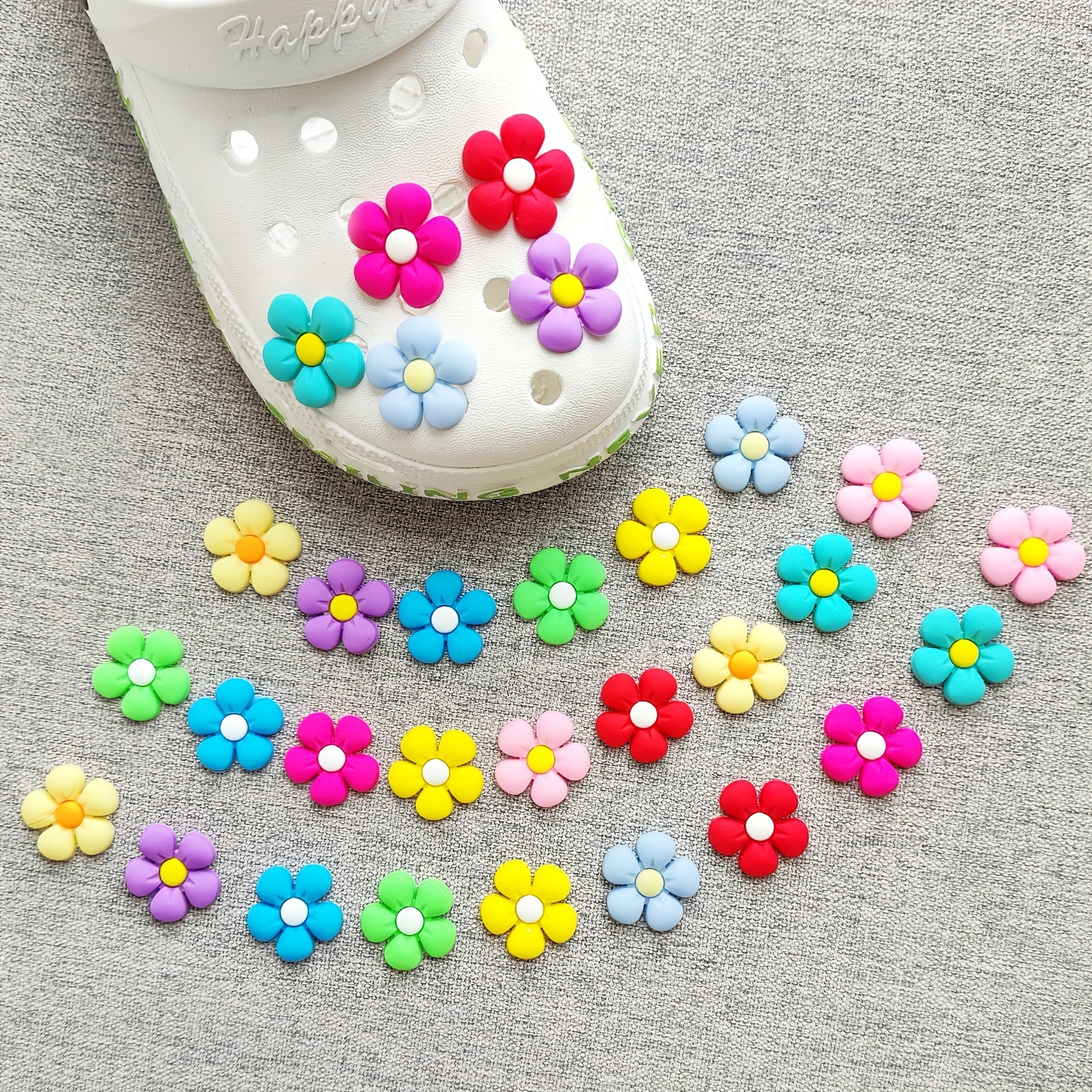 20pcs Crocs Jibbitz Funny Cute Inspirational Letters Shoes Sandals Slippers  Charms Decoration 