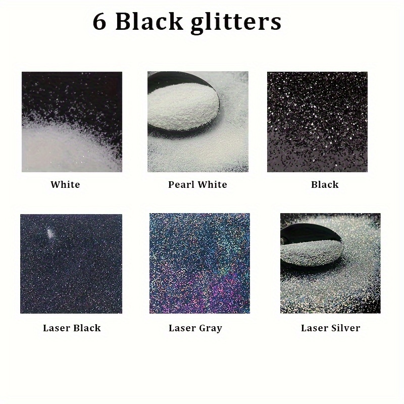 6 Colors Holographic White Fine Glitter Non toxic White - Temu
