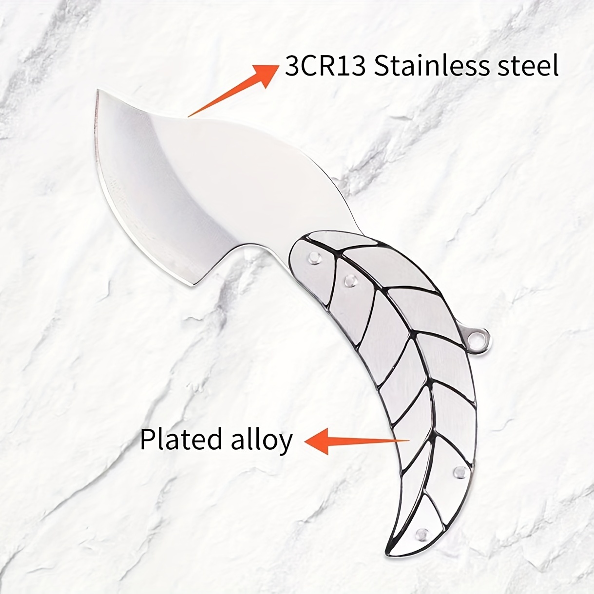 Stainless Steel 3Cr13 Sliding Blade Utility Knife EDC Keychain