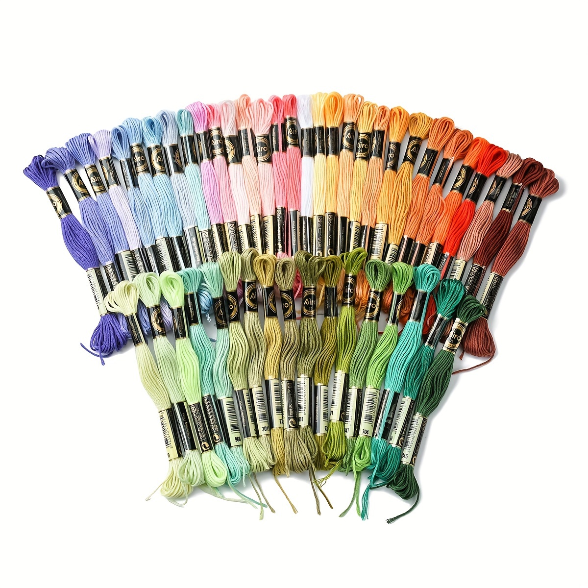 Caydo Hilo de bordado de 447 colores, hilos de punto de cruz con 20 bobinas  de hilo dental para pulseras de amistad, manualidades, manualidades