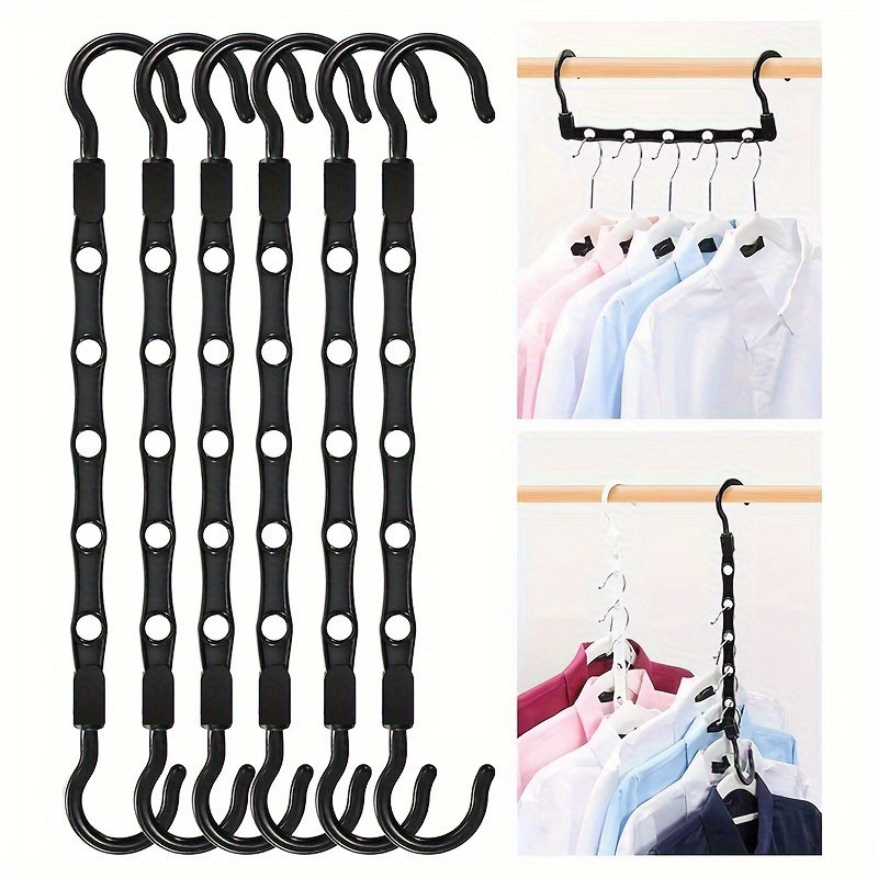 1pc11 holes Plastic Hangers, Foldable Heavy Duty Clothes Hanger, Household  Space Saving Organizer For Bedroom, Closet, Wardrobe, Home, Dorm, Back To  School Essential