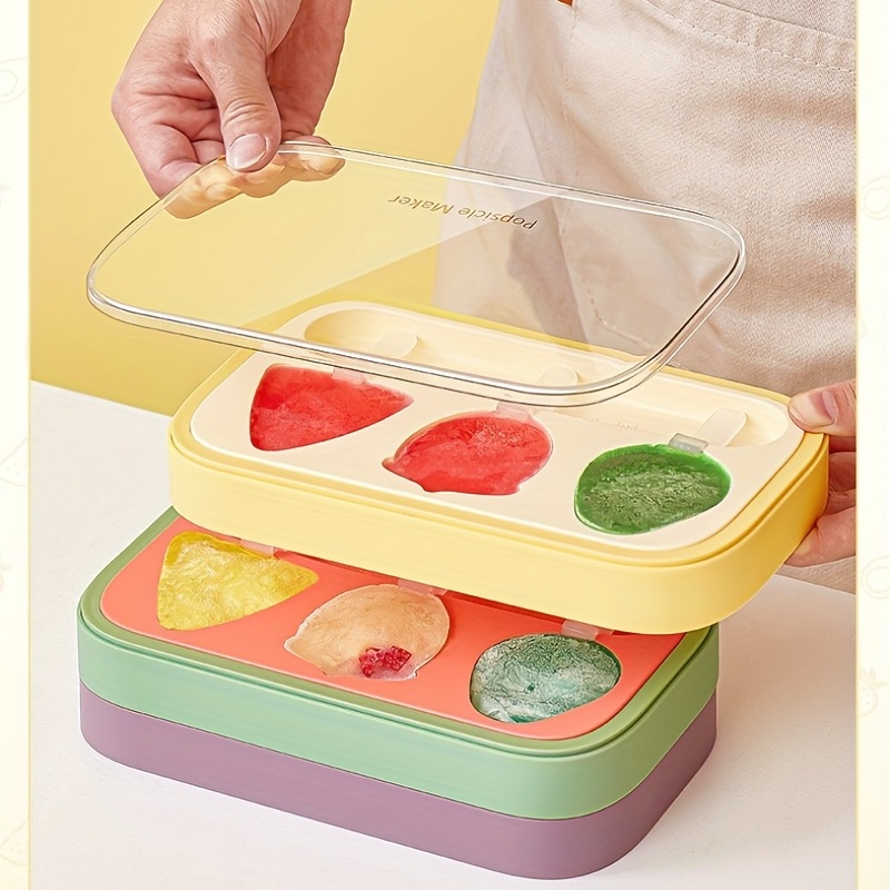 Ice Cream Mold, Homemade Popsicle Mold With Storage Box, 8 Compartment  Popsicle Mold, Ice Popsicle Mold, Ice Cube Making Tools, Ice Lolly Popsicle  Boxes, Kitchen Tools, Back To Schools Supplies - Temu