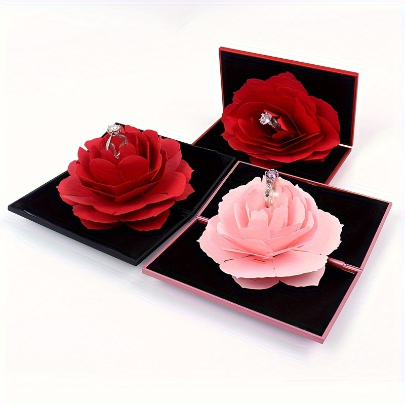 Flower Rotating Jewelry Box Creative Eternal Rose Gift Box - Temu