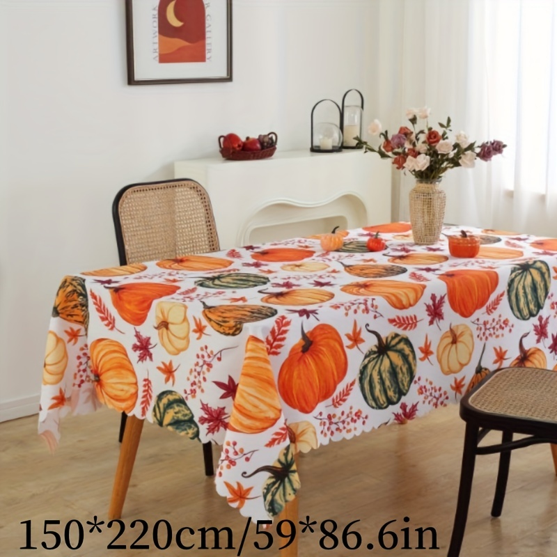  Mantel impermeable, diseño de hojas de otoño de Acción de  Gracias, mantel de otoño, mantel de mesa de comedor, para cocina, fiesta,  decoración de mesa al aire libre, mantel rectangular de