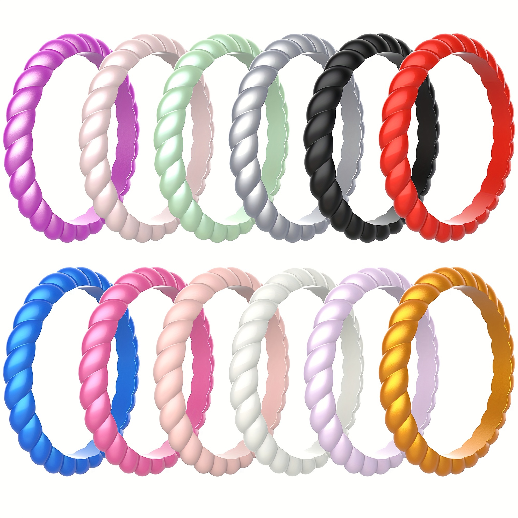 Braided on sale silicone rings