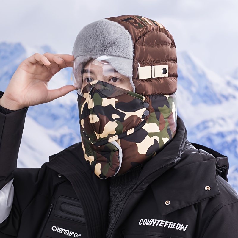 Connectyle Outdoor Trooper Trapper Hat Warm Winter Hunting Hats with Ear  Flaps Mask Ushanka Hat : : Clothing & Accessories