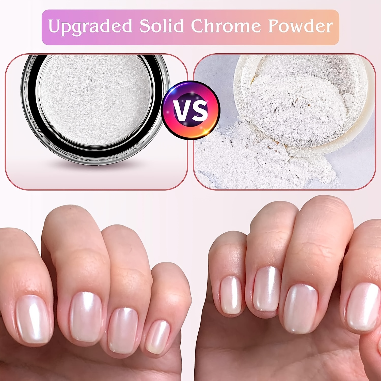 White Pearl Chrome Nail Powder, Mirror Effect Aurora Magic Pearlescent Nail  Powder Pigment, High Gloss Glitter Nail Art - Snngv