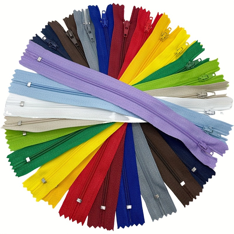 100 Pcs 22 Inch Nylon Invisible Zipper Bulk Colorful Conceal
