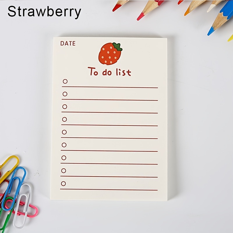 1pc 50 Fogli Lista Cose Fare Quotidiane Cute Fruit Planner. - Temu Italy