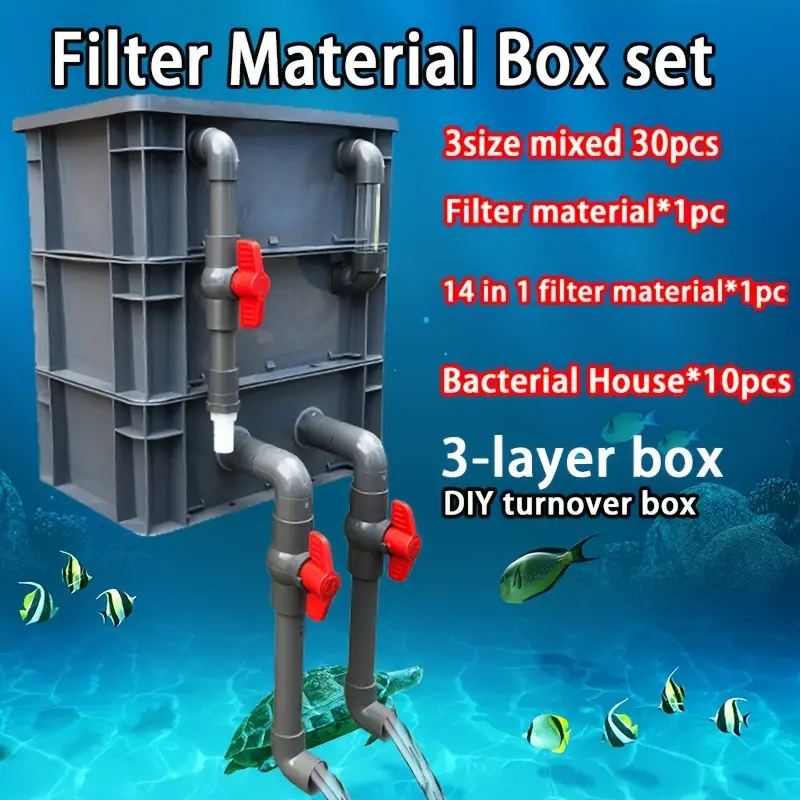 Filter Box Fish Pool Water Circulation System Fish - Temu