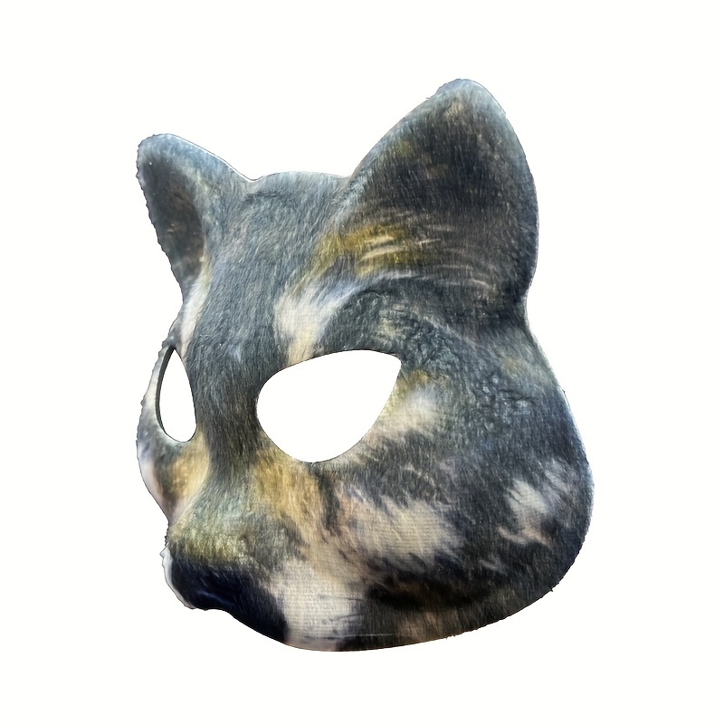 Halloween Simulated Animals Mask Sexy Cat Half Face Mask for Carnival Masquerade Costume Props Party Supplies Cosplay Mask,Temu