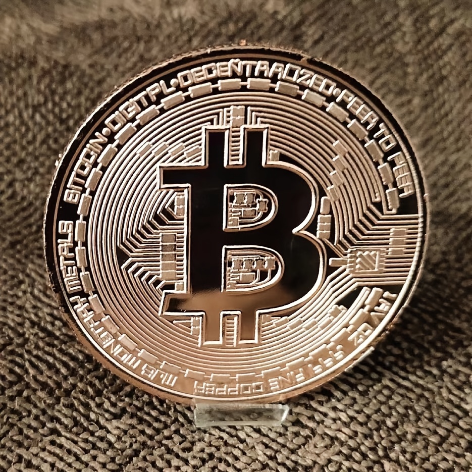 Moneda Falsa Diseño Bitcoin Medalla Bitcoin Monedas - Temu