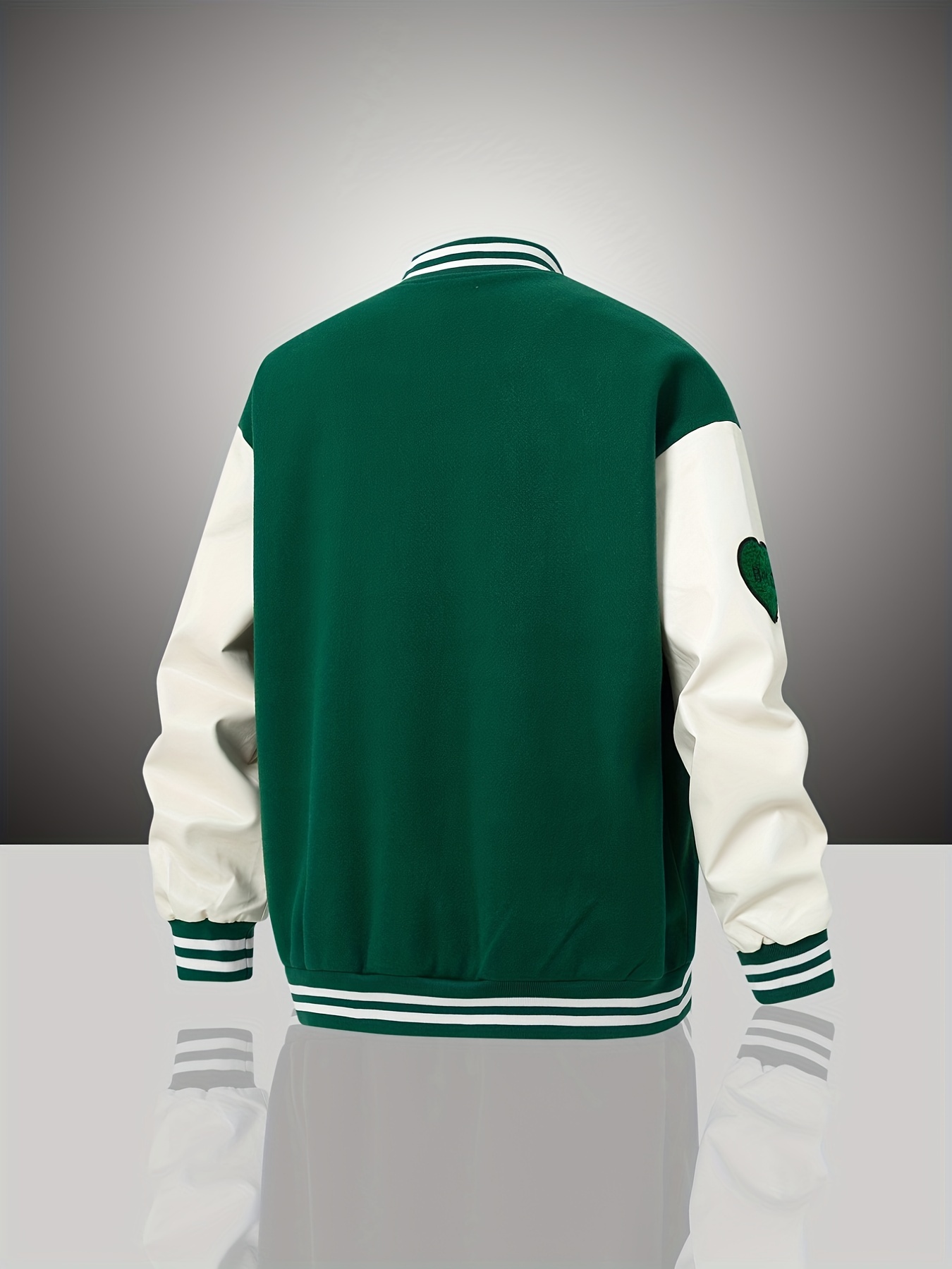 Oversize Men's College Jacket Green