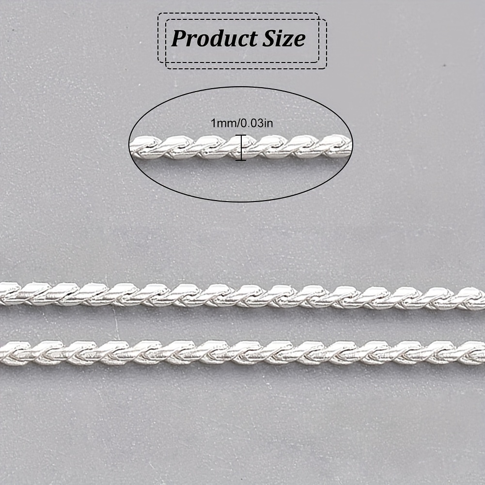 Silver serpentine clearance chain