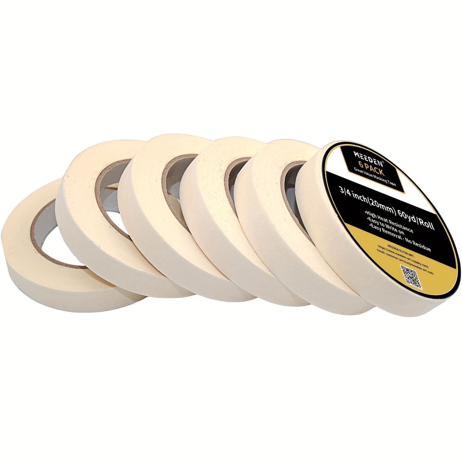 COHEALI 5 Masking Tape Canvas Pictures White Gaffer Tape Acid-free Tape  Painter's Tape Artist Tape for Watercolour Paper White Painter's Tape