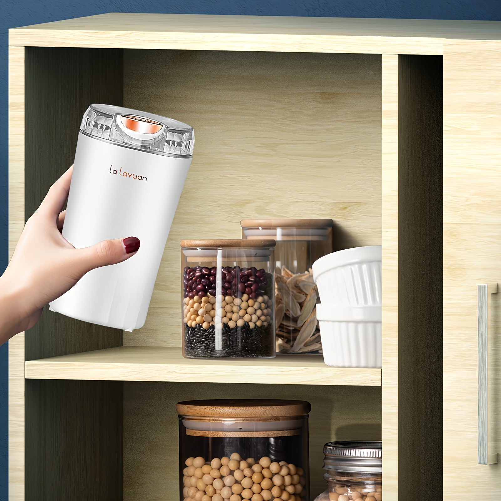 Lalayuan Coffee Bean Grinder, Electric Food Processor,food Mixer,200w