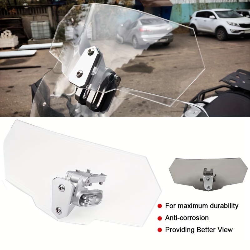 Parabrisas universal para motocicleta, deflector de viento, parabrisas  delantero con soporte para moto 5-7 LED faro