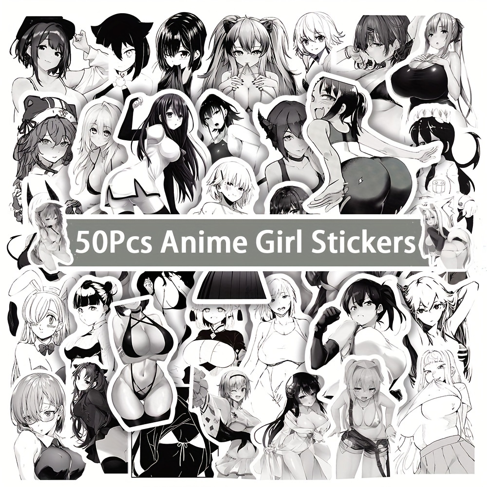 50pcs Noir Et Blanc Anime Fille S rie Kawaii Hommes Temu Belgium