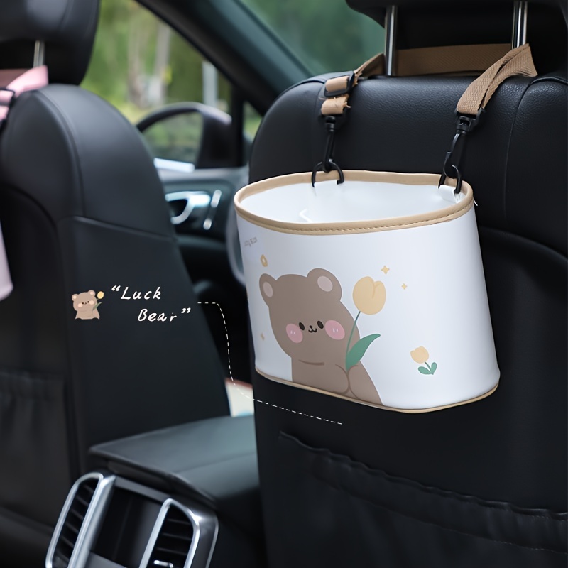 Brown Bear Car Trash Can Car Storage Car Interior Supplies Cartoon