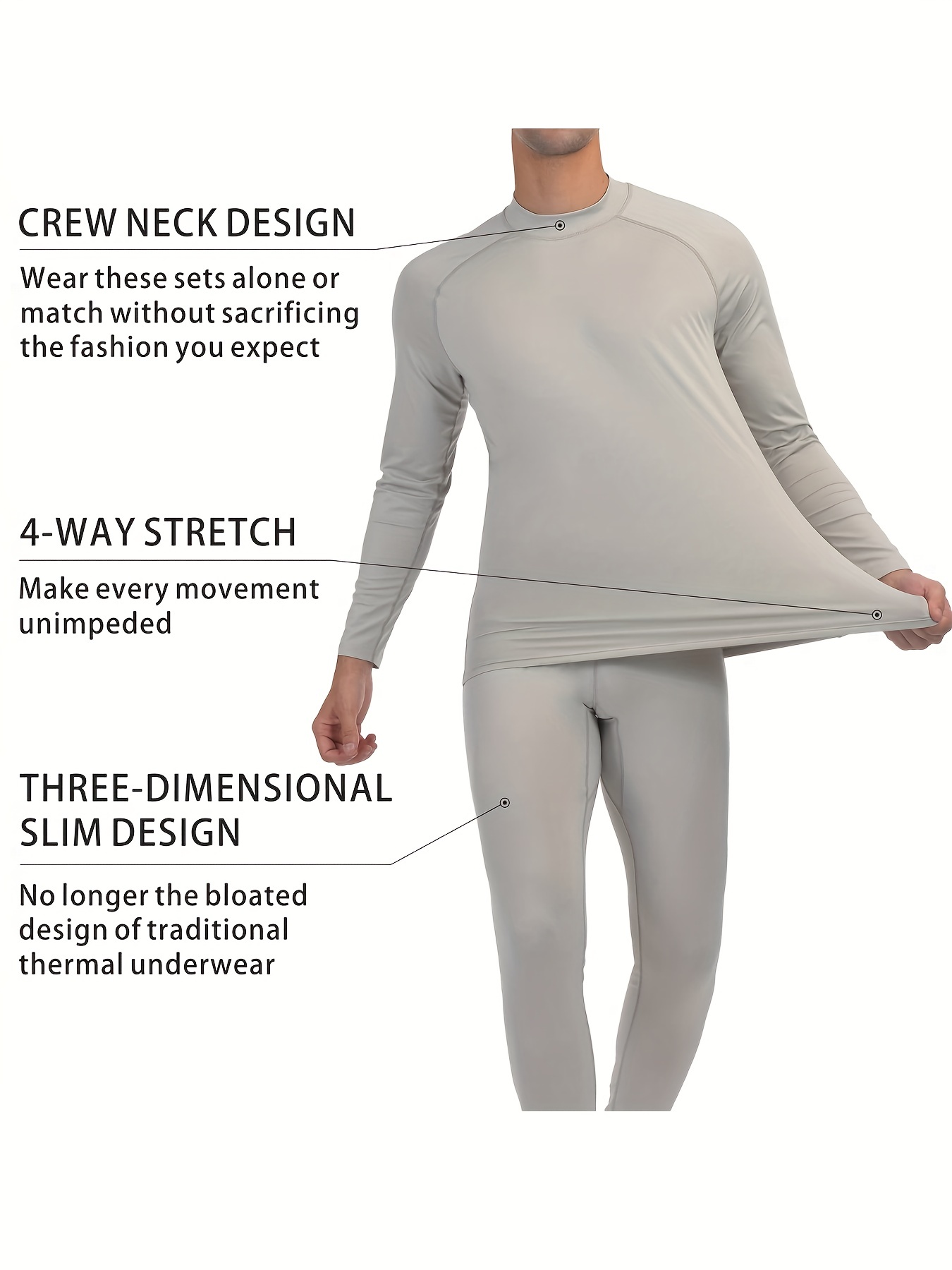  Thermal Underwear For Women Crew Neck Solid Ultra