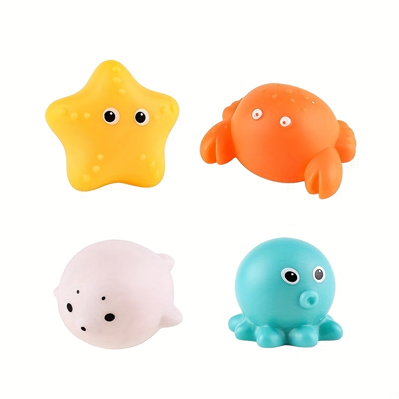 Mold Free Infant Bath Toys For 1 Year Old 5pcs No Hole Ocean - Temu