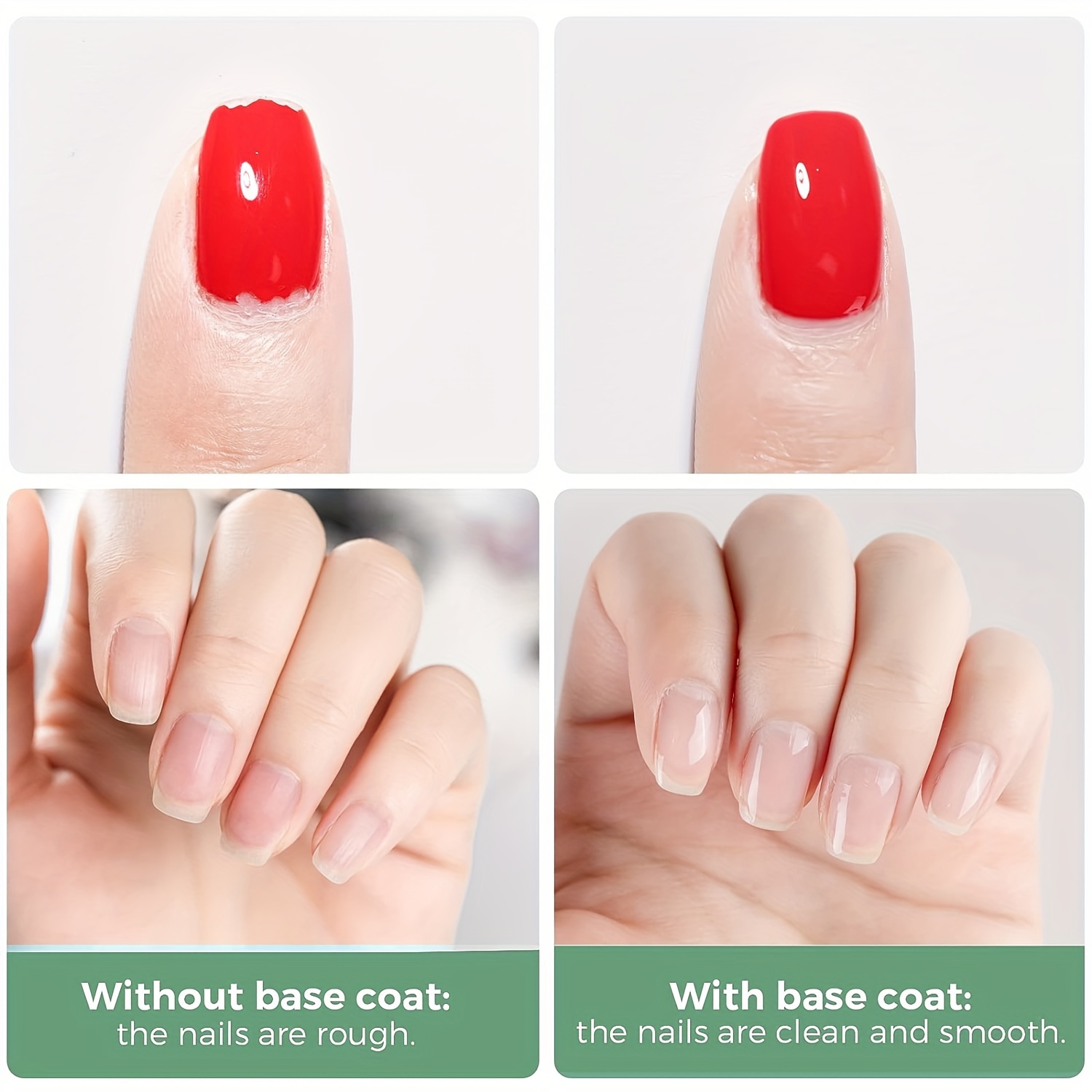 Yazgel Base Top Coat Gel Polish Set Soak Off Transparent Gel - Temu