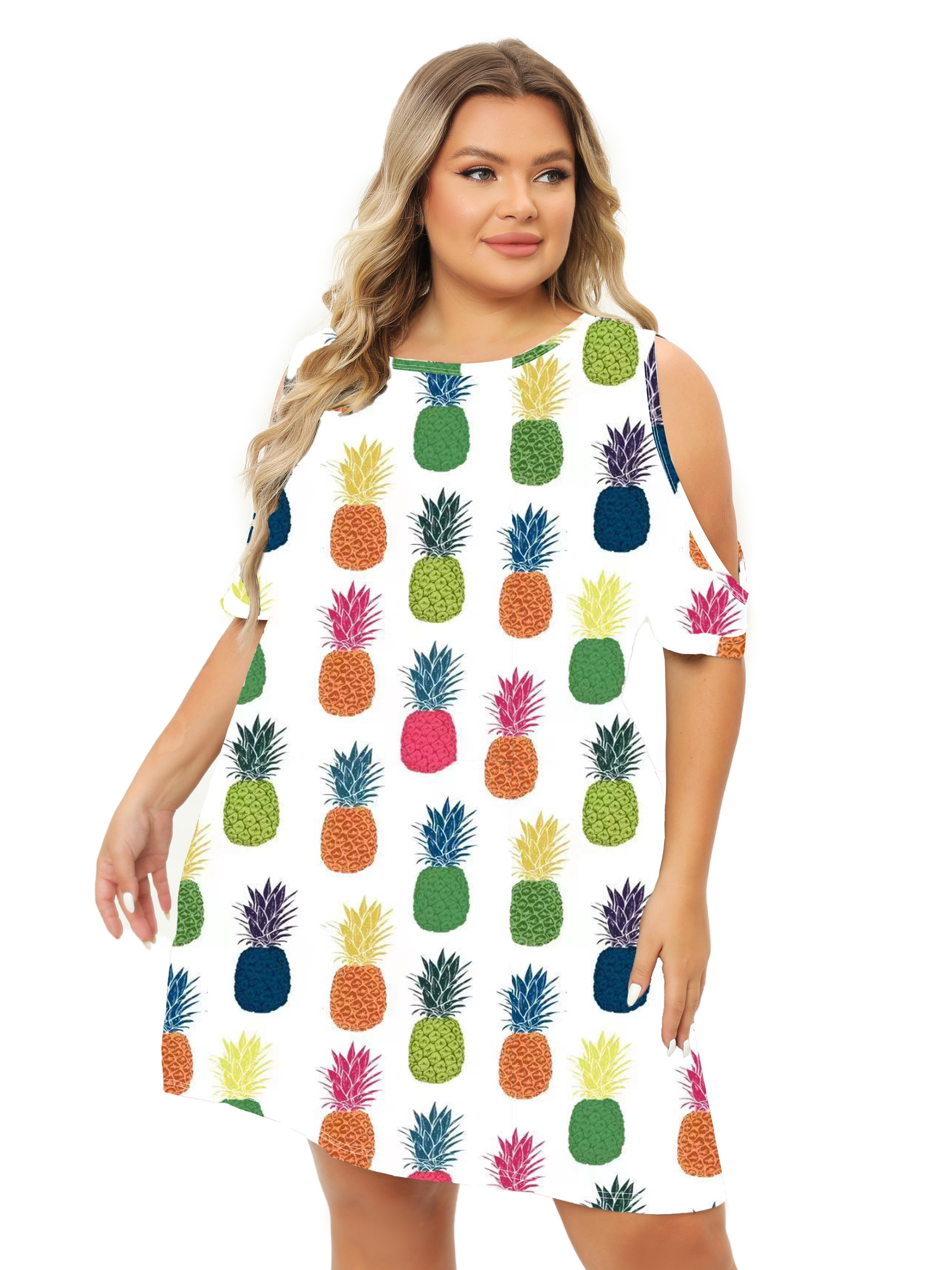 Plus size store pineapple dress