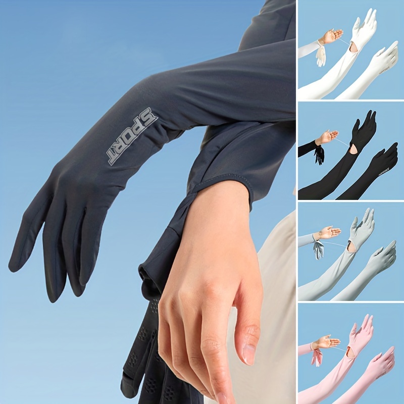 Sun Protection Gloves Men Women Summer Viscose Anti uv - Temu