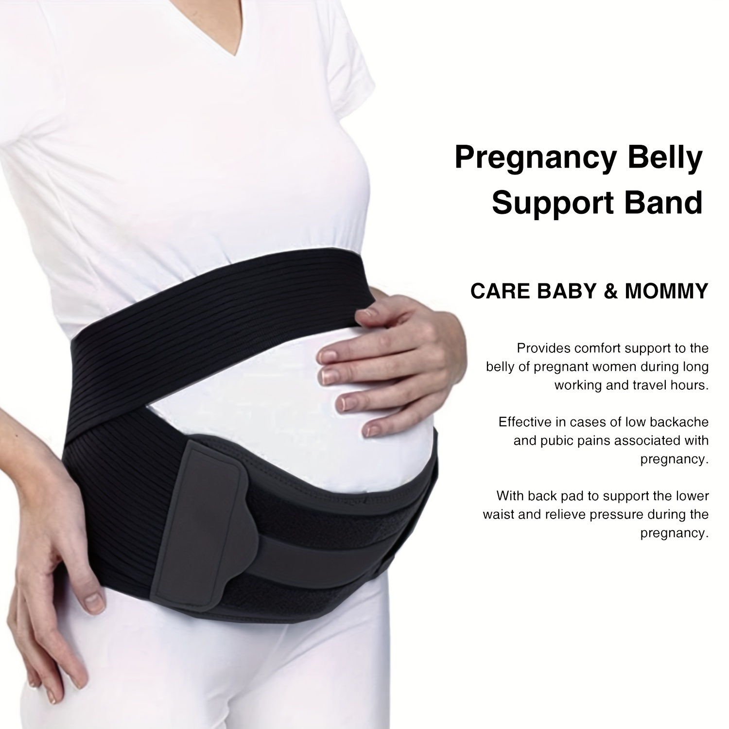 Bande de ventre de maternité pour la grossesse - Ceinture de soutien du  ventre de grossesse douce et respirante - Bandes de soutien pelvien pour la