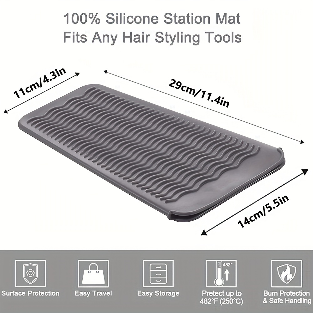 Large Silicone Heat Resistant Mat, Hot Tools Straightener Mat, Professional  Heat Mat for Curling Iron, Flat Iron and Hair Styling Tools Appliances