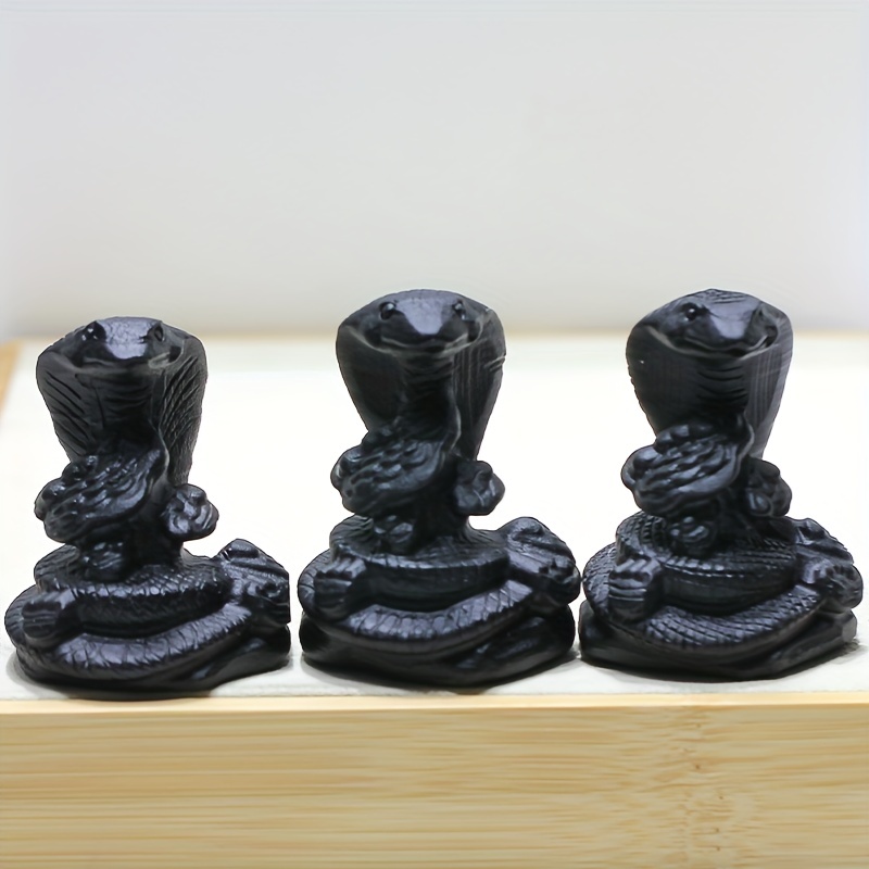Natural Crystal Snake Carving for Home Desk & Car Decoration