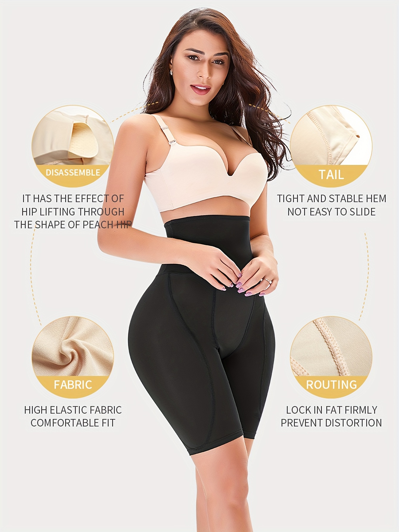 Tummy For Women High Seamless Waist Control Firm Body Support Shaping Tummy  Shaper Underwear Shapewear Ladies Black at  Women's Clothing store