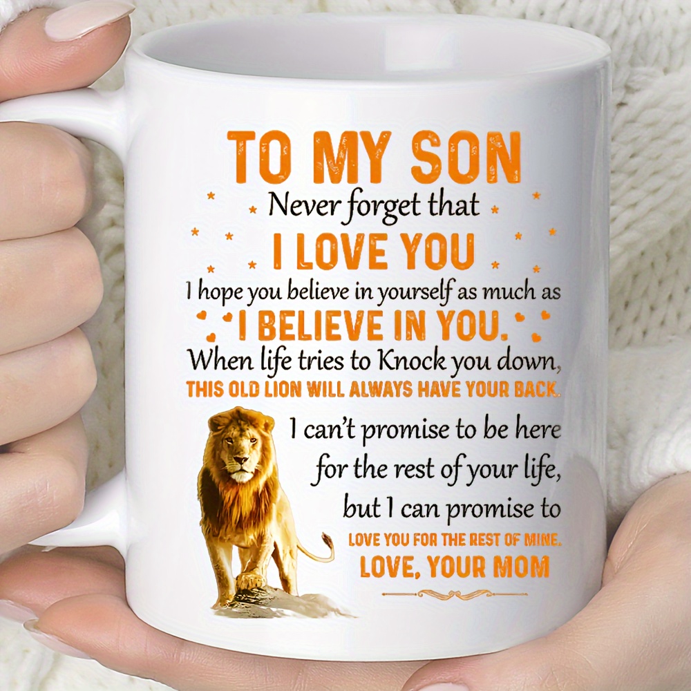 MOM SON MUG to My Son Never Forget That I Love You Tiger