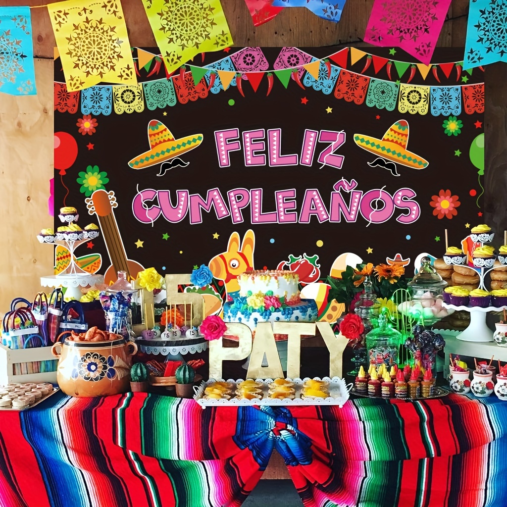 Feliz Cumpleanos Backdrop Mexican Fiesta Happy Birthday - Temu Netherlands